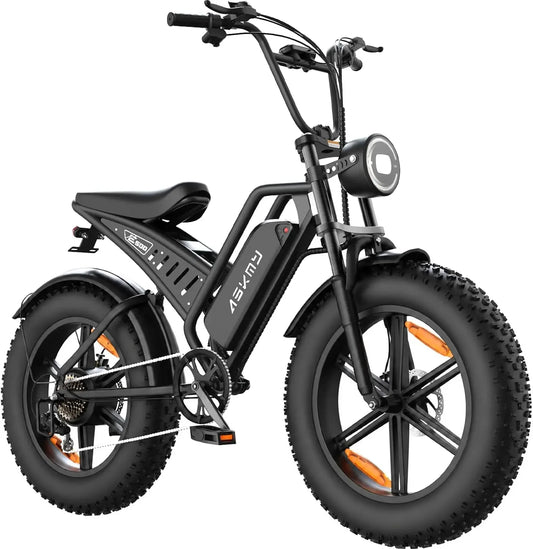 Electric Mountain Bike for Adults, 20 Inch Fat Tire E Dirt Bike with 1500W Peak Motor, 48V 15Ah Removable Battery, 60 Miles PAS